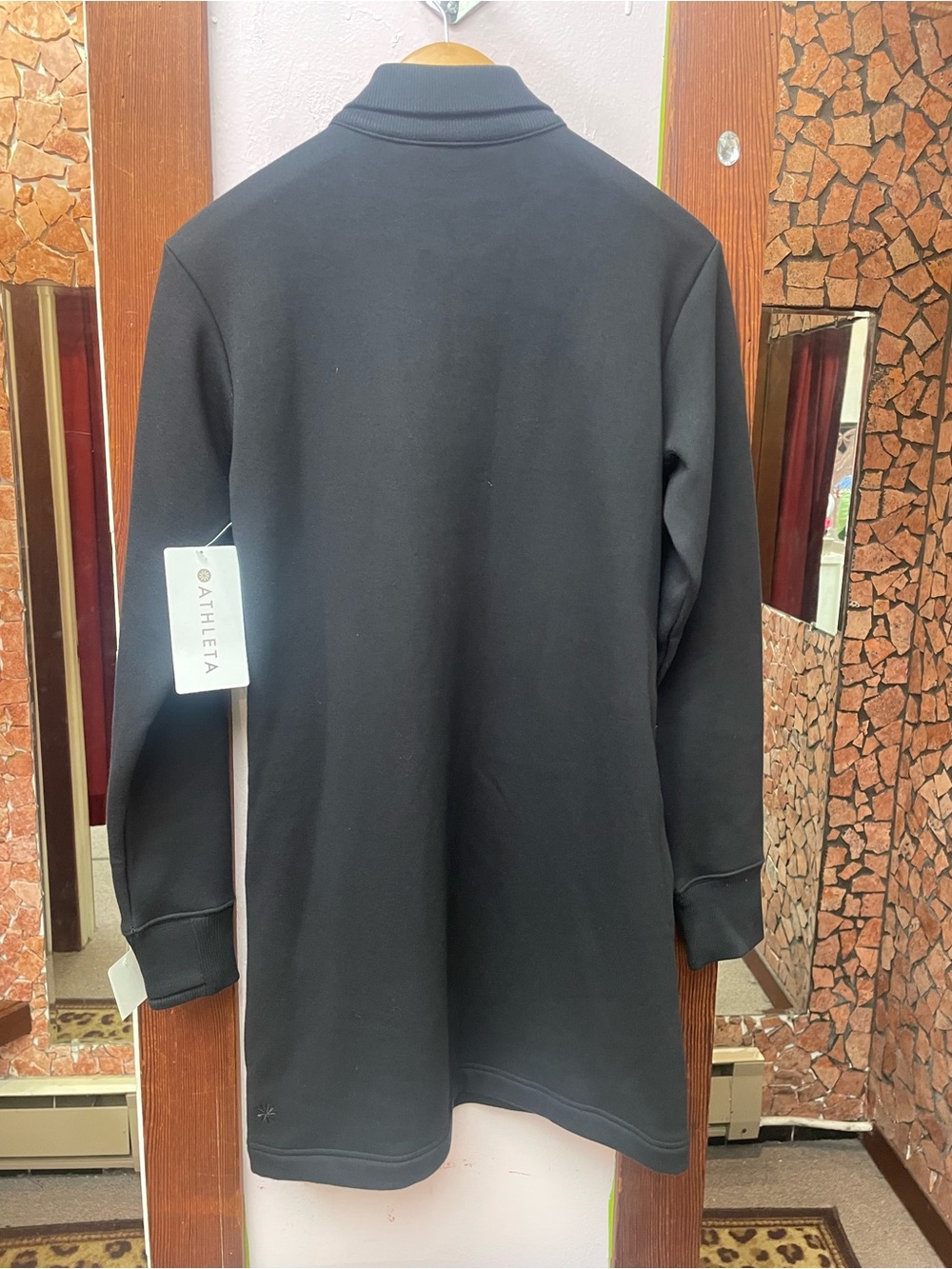 Athleta Black Half-Zip Sweatshirt Dress - Picture 8 of 8
